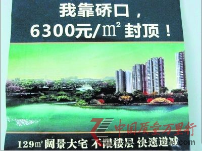 武漢東西湖樓盤模仿利川打廣告：我靠硚口(圖)